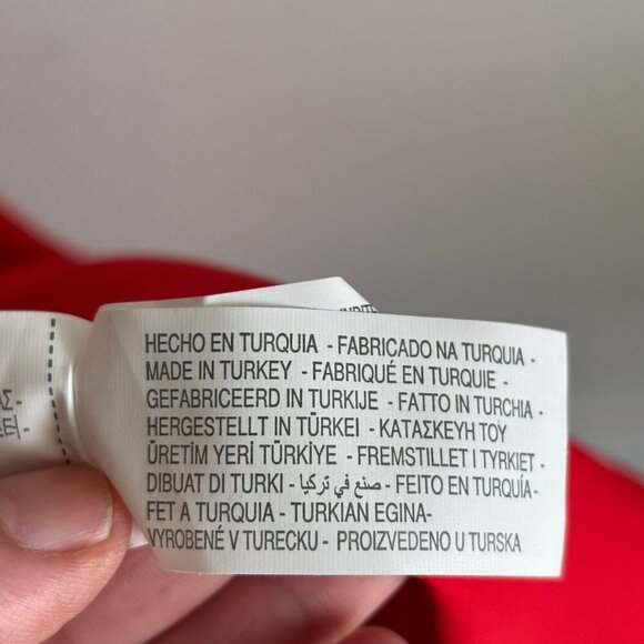 Zara Womens Bloggers Favorite Classic V-neckline Satin Dress Red Size XL - Picture 7 of 14